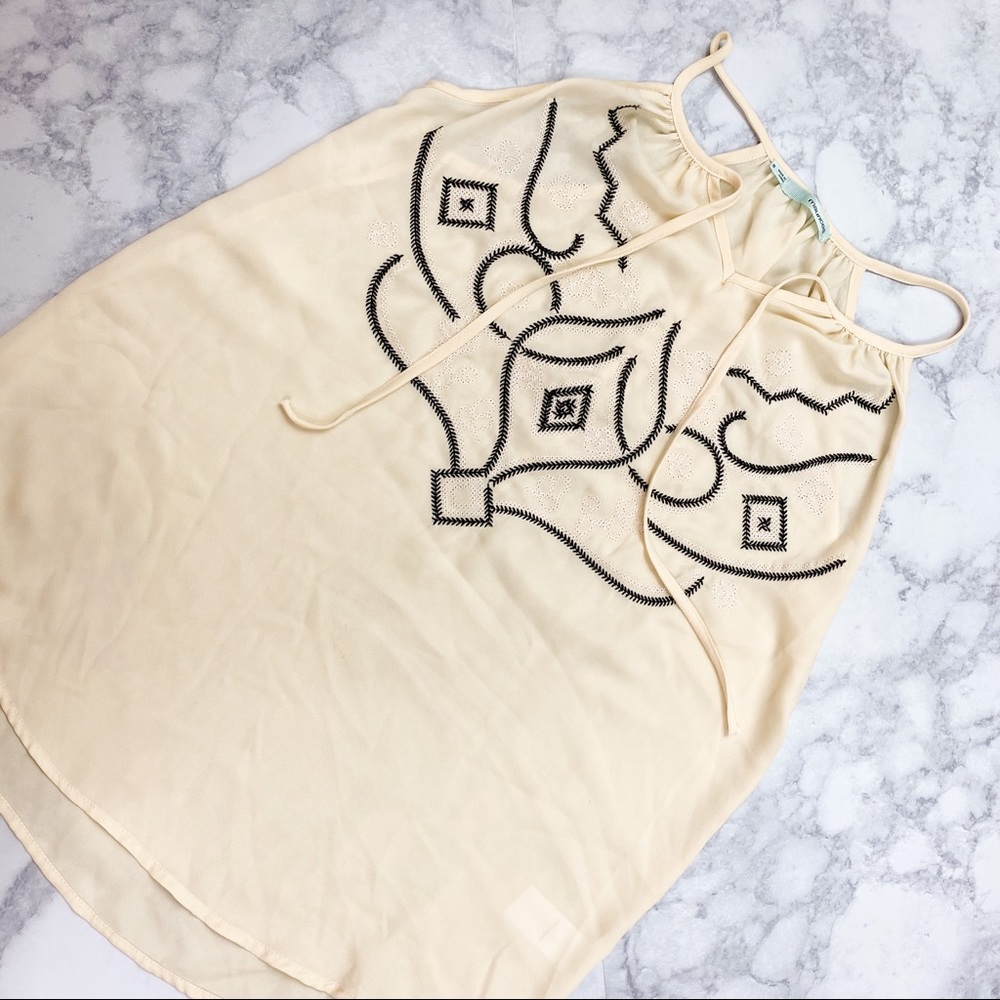 Maurices Embroidered Loose Blouse Halter Top